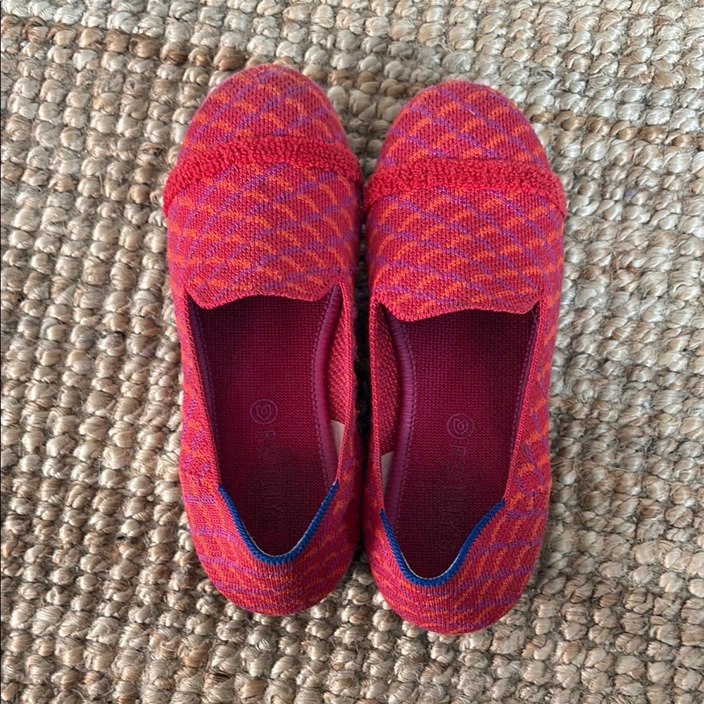 Rothy's Red Flats Comfortable Slip-On Shoes